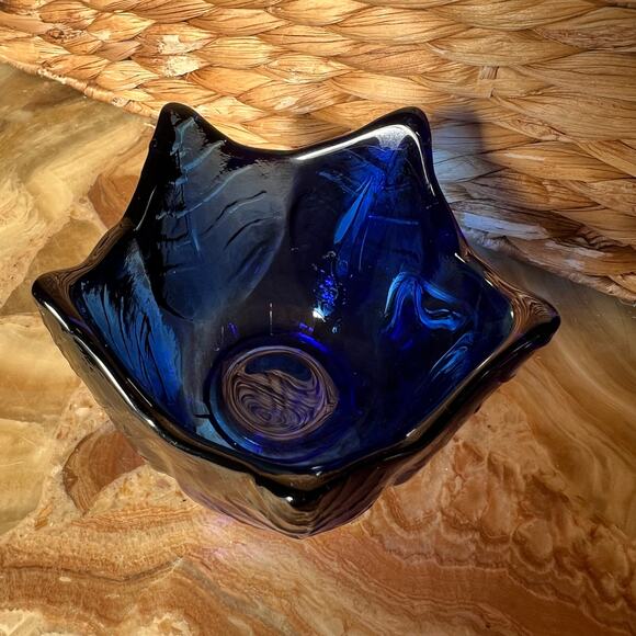 Colbolt Blue Leaf Votive/Small Dish - Picture 2 of 6